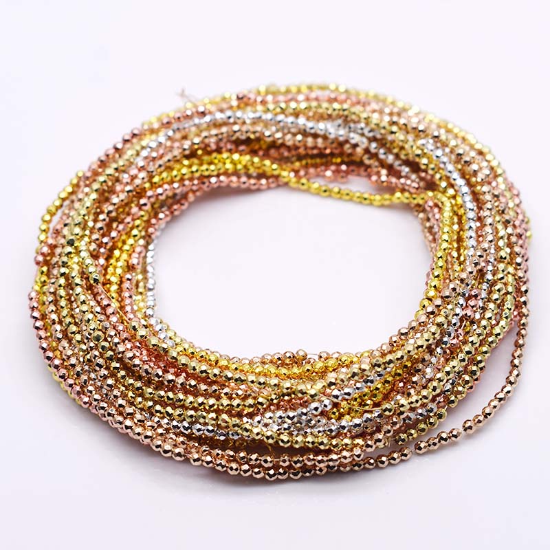 Glass Seed Beads 2Mm Jewelry Making - 2mm 200 pz Colore Oro Perline