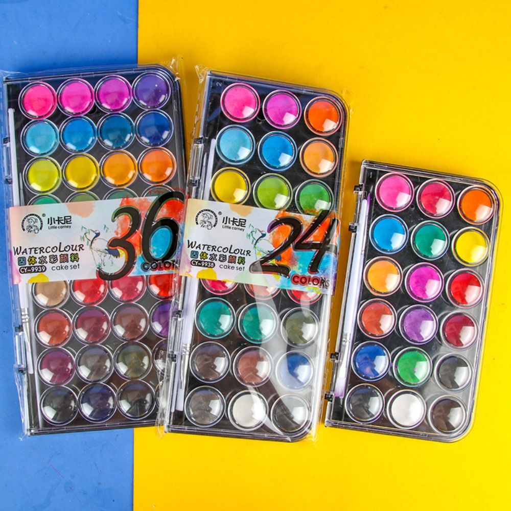 Watercolor Paint Set Solid Pigment - 12/18/24/36 colori Set di colori ad