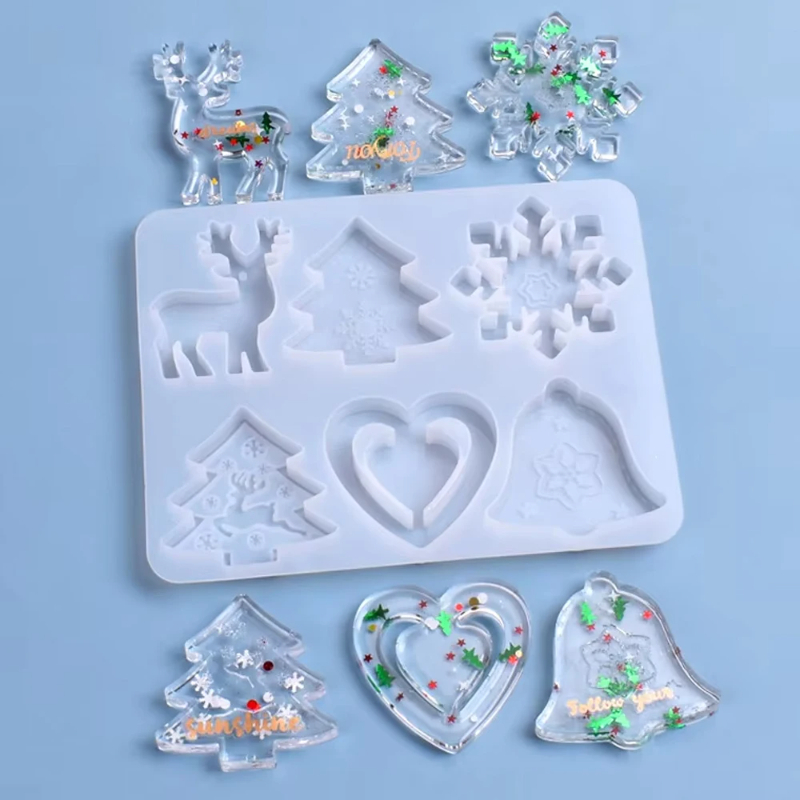Silicone Epoxy Resin Molds Set - Stampo natalizio Stampo epossidico di cristallo