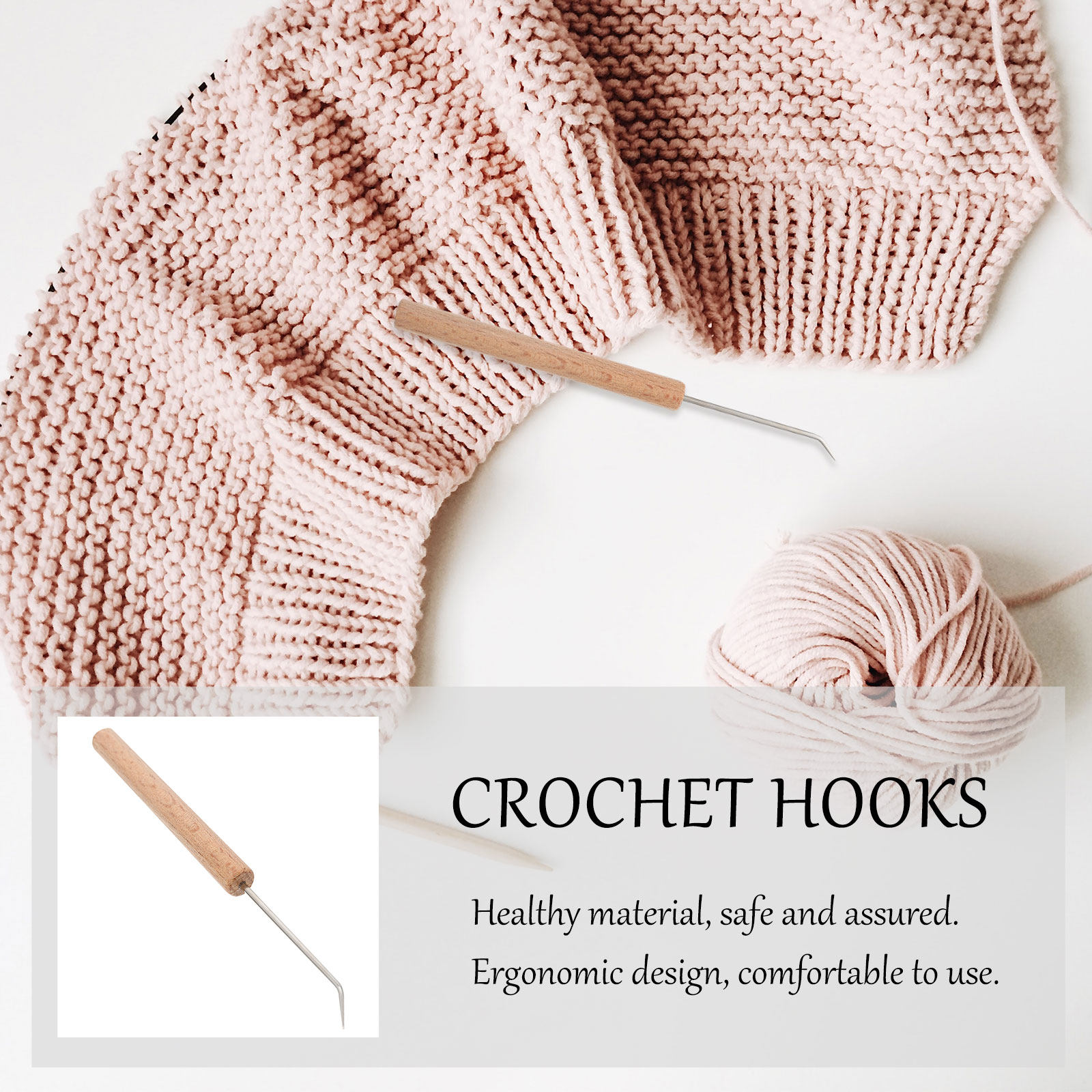 1 pezzo di ferri da uncinetto  - Wooden Crochet Hooks Ergonomic Handle recensione e prezzo