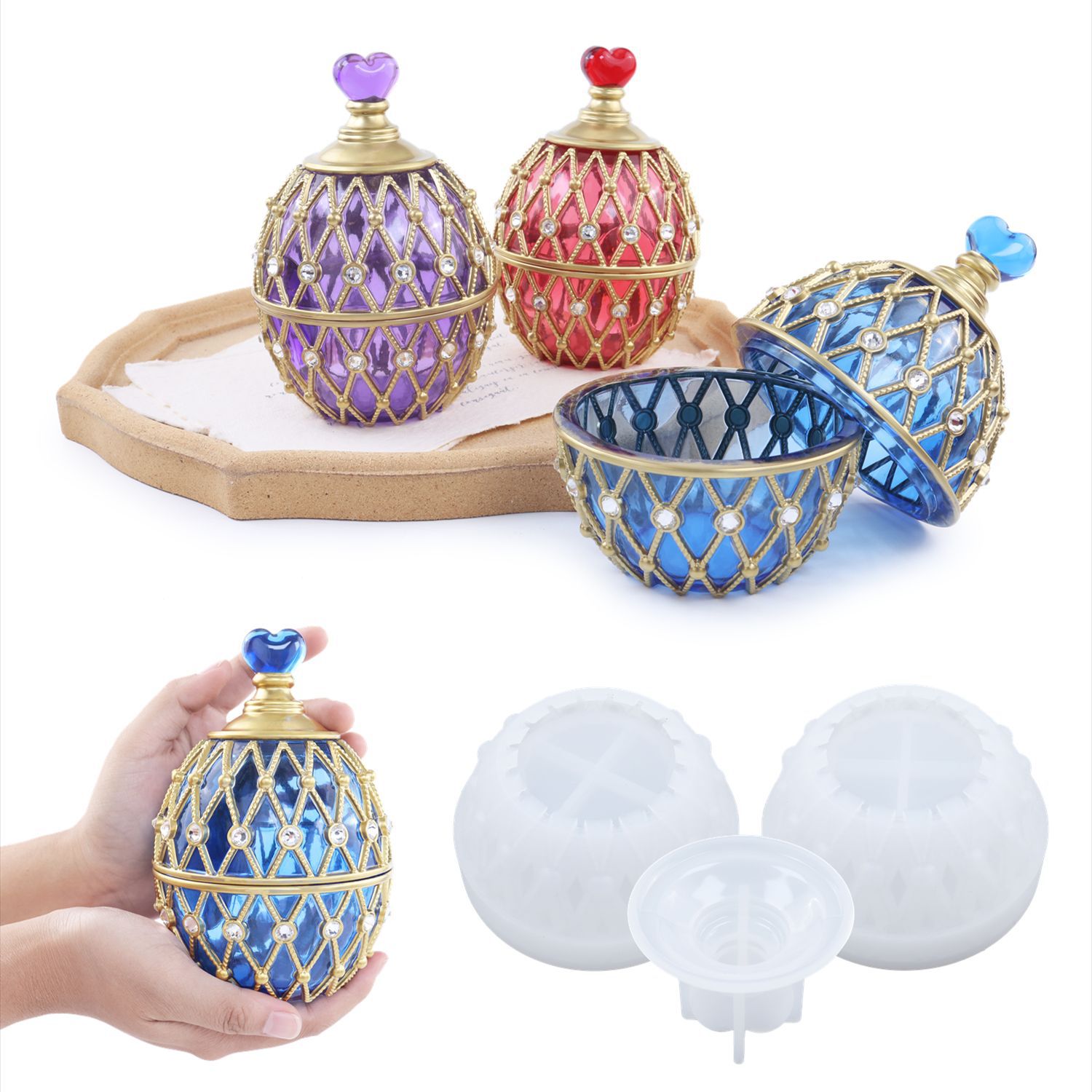 Due stili Set fai da te crista - Silicone Epoxy Resin Molds Set recensione e prezzo