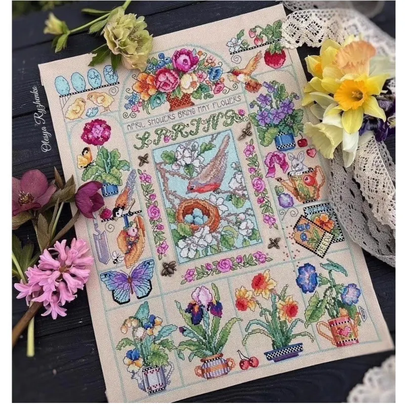 【CC2937 Giardino Primaverile】  - Cross Stitch Stamped Kits Beginners recensione e prezzo